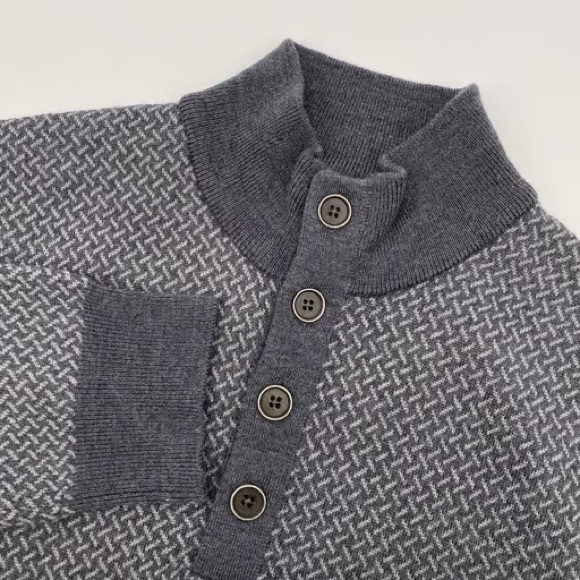 Untuckit Sorensen Men’s 100% Merino Wool Sweater - Picture 4 of 10